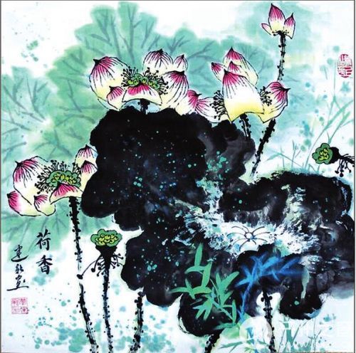 《荷香》,中国画,黄建新(开州区教师进修学校)