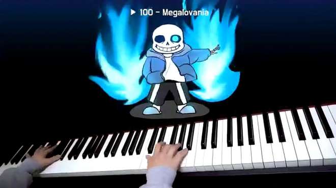 [图]钢琴演奏《undertale传说之下》经典配乐《Megalovania》，好听！