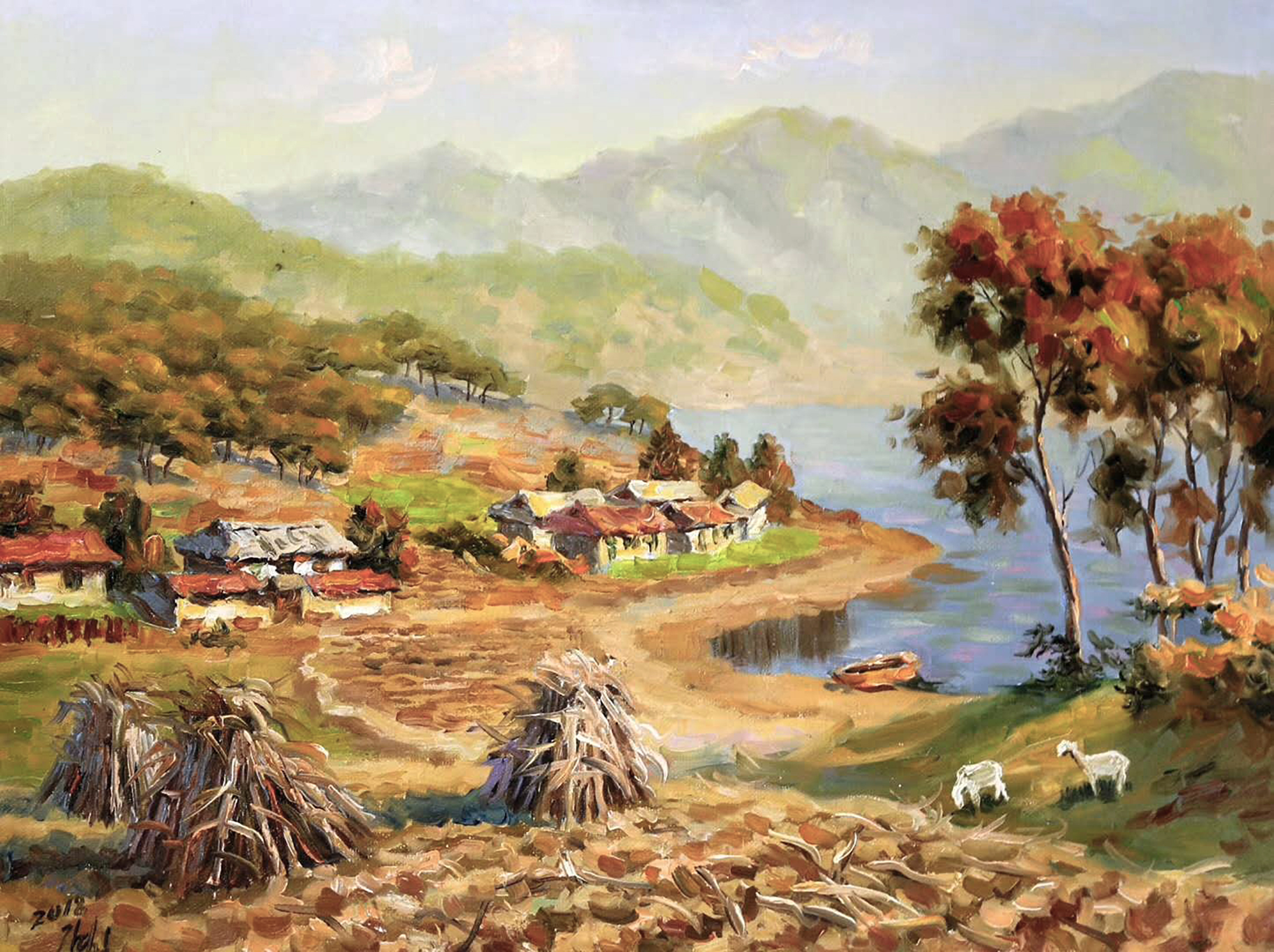 油画:美丽乡村风景,第二辑