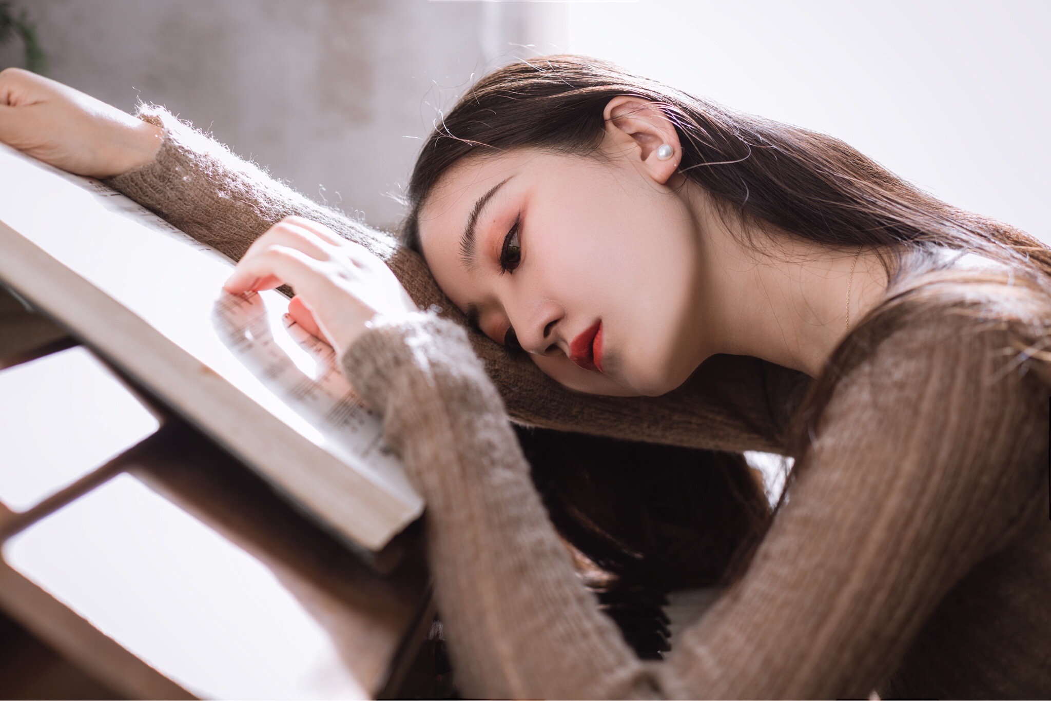 人像摄影 高颜值美女悠闲下午时光