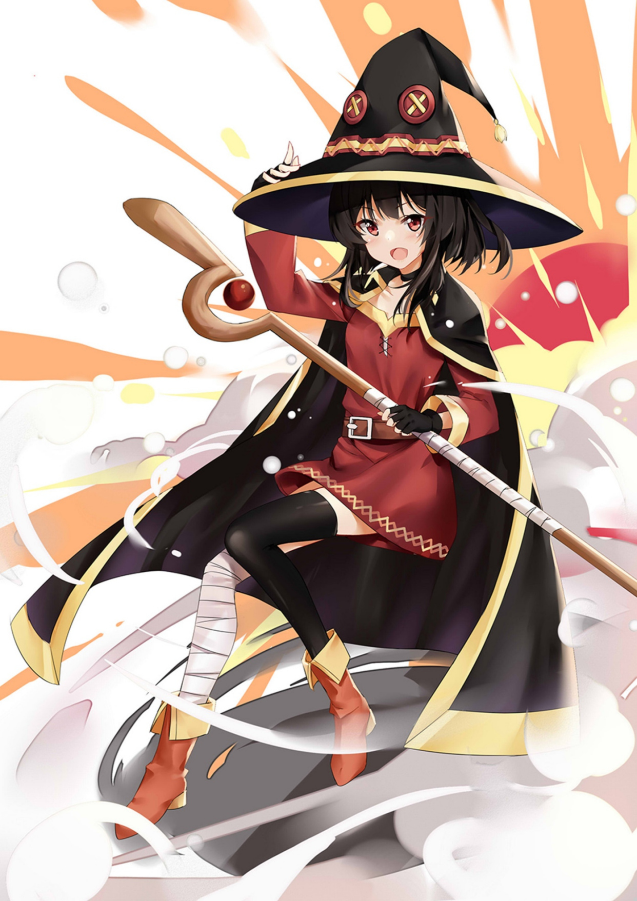 爆裂魔法师惠惠插画分享,可爱萝莉,为美好的世界献上祝福