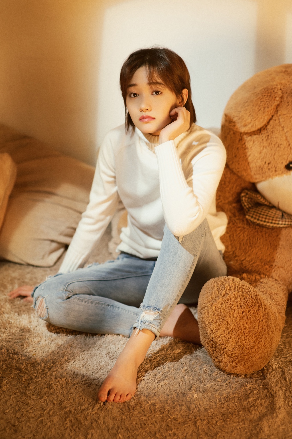 美女摄影:慵懒的氧气女孩