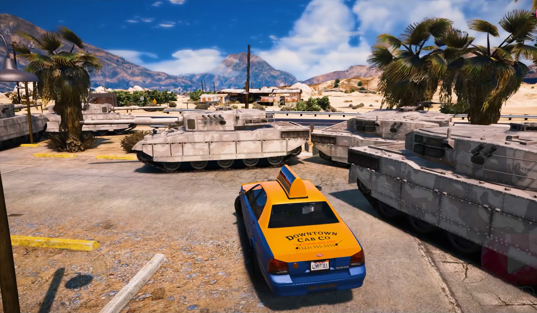 gta5:你知道游戏中出租车有多厉害吗?在山顶车速都敢开这么快!