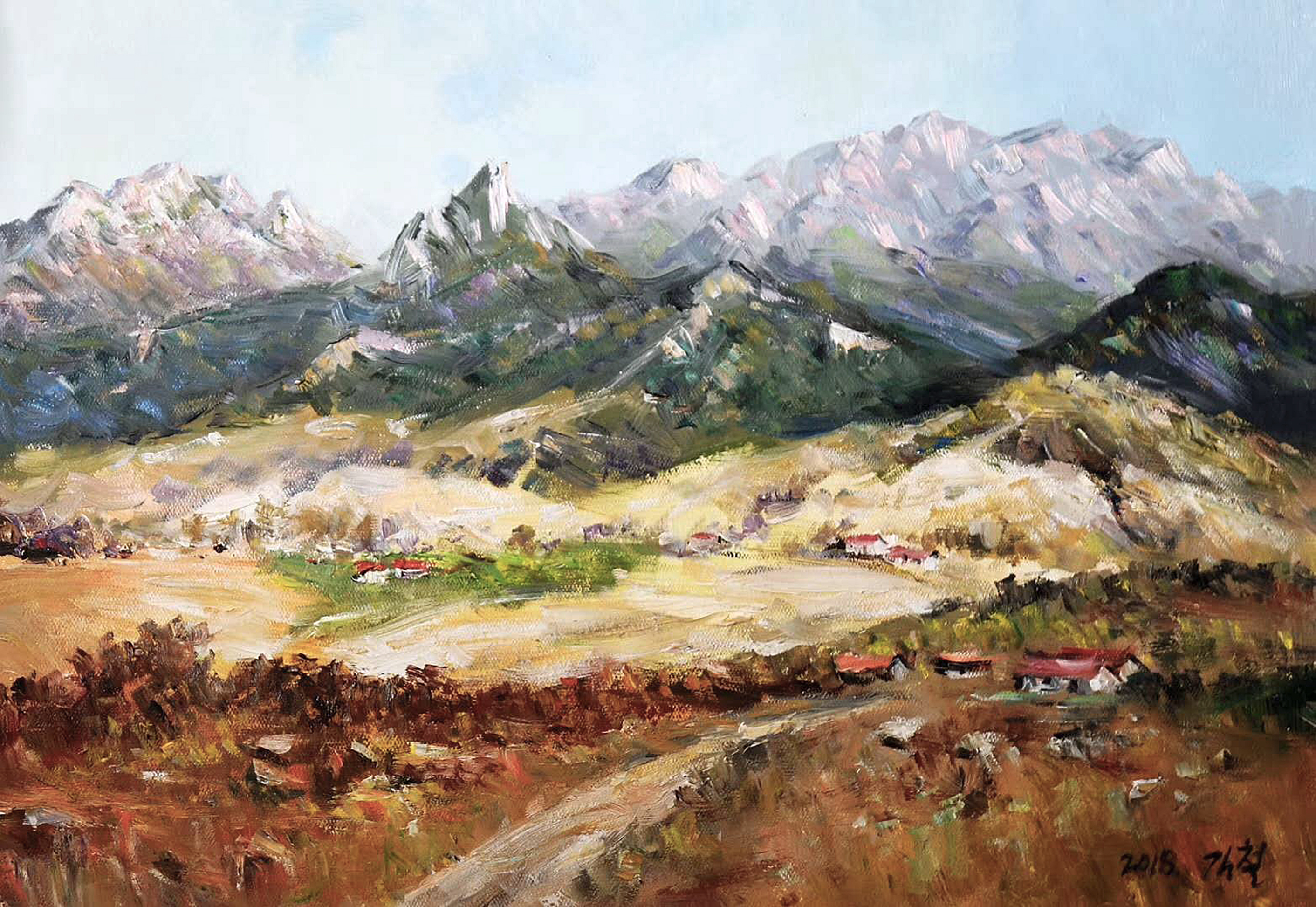 油画《雨过天晴》. 转载自百家号作者:8彩虹画室