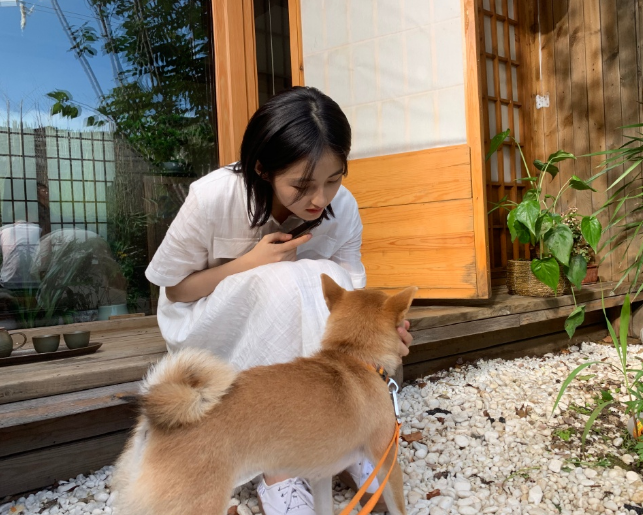 张子枫怀抱小锅晒日光浴,佛系养生女孩,一时间不知道该羡慕谁