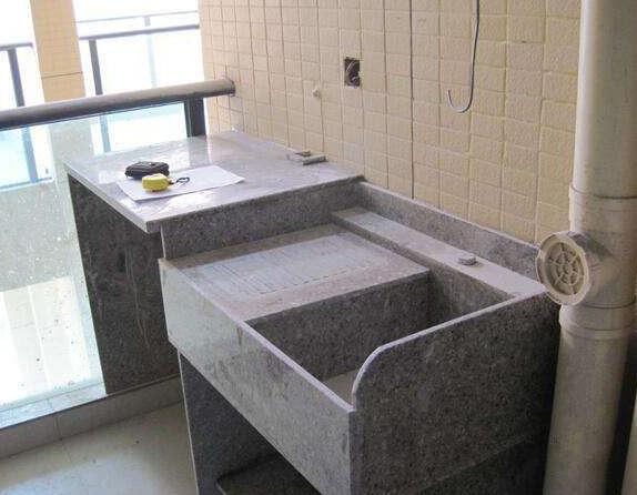 砖砌阳台洗衣水池图片图片