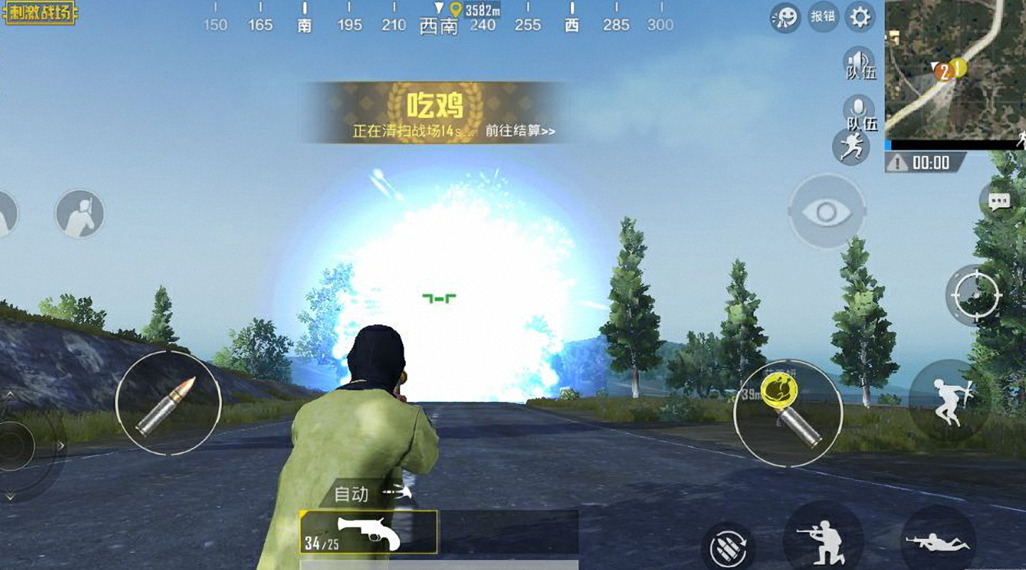 刺激战场:玩家被多个超级空投砸中,昼夜交替里还遇到有彩蛋
