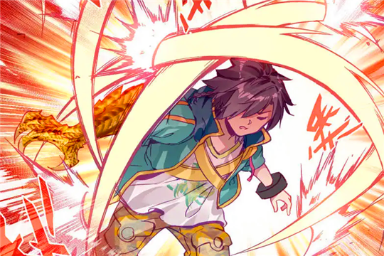 龙王传说:唐舞麟火力全开,用2只金龙爪,猛击暗金恐爪熊