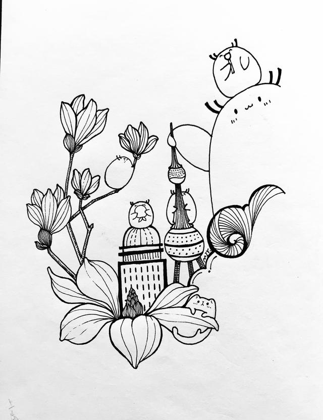 近期线描简笔画小集,临摹学习的不错素材,建议收藏