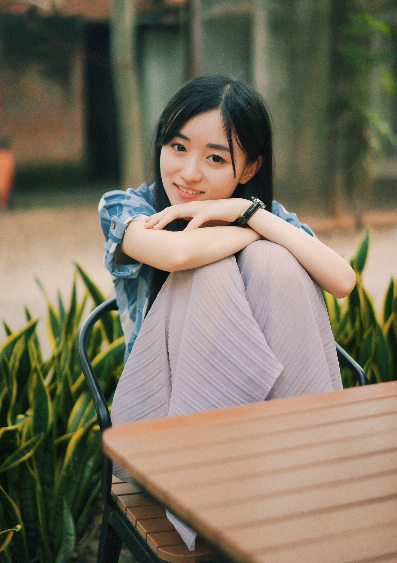 美图摄影:青葱校园 恬静女孩!