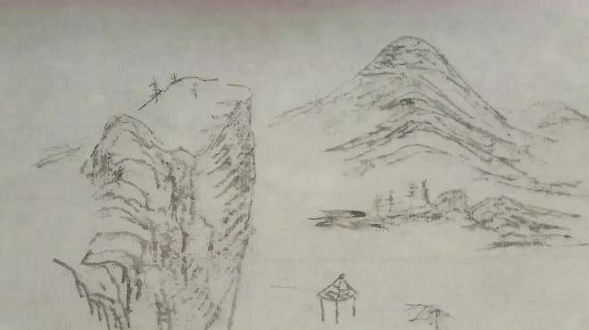 [图]国画：高山上的远望，守望一片国画山水