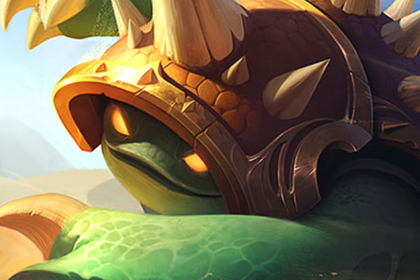 披甲龙龟的支援能力很强,血量很多,是一个优秀的英雄