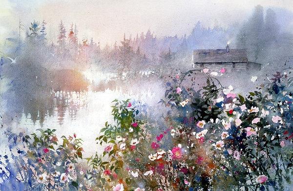 艺术欣赏~美国水彩画家妮塔·恩格尔~绘画真实的大自然风景画面