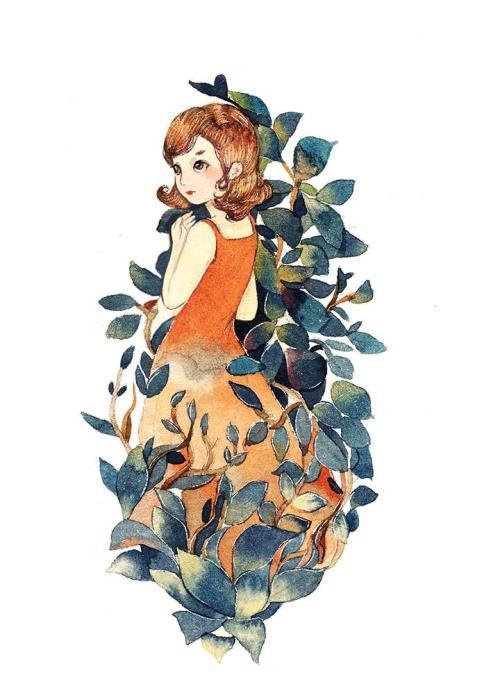 日本插画师flycoco插画作品,画功想当精湛的插画作品 转载自百家号