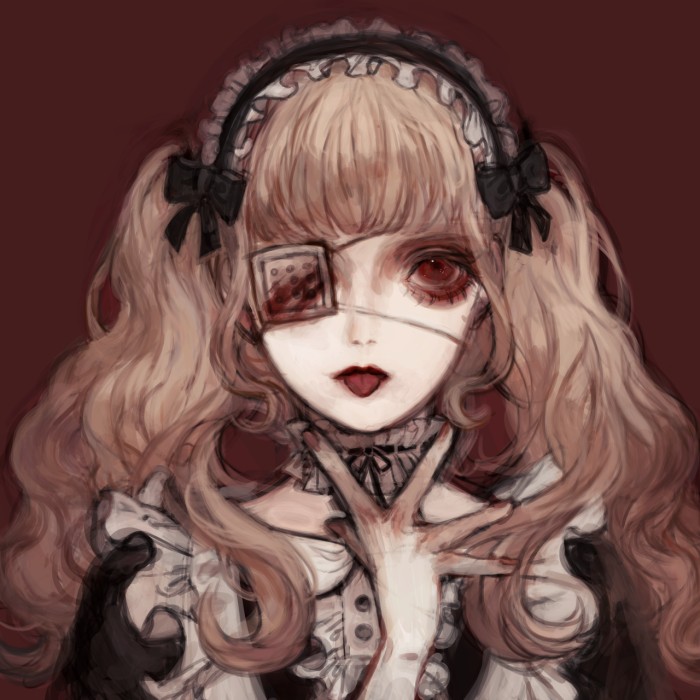 黑暗忧郁唯美风格的"哥特萝莉"略显丧气的画风,十分吸引眼球