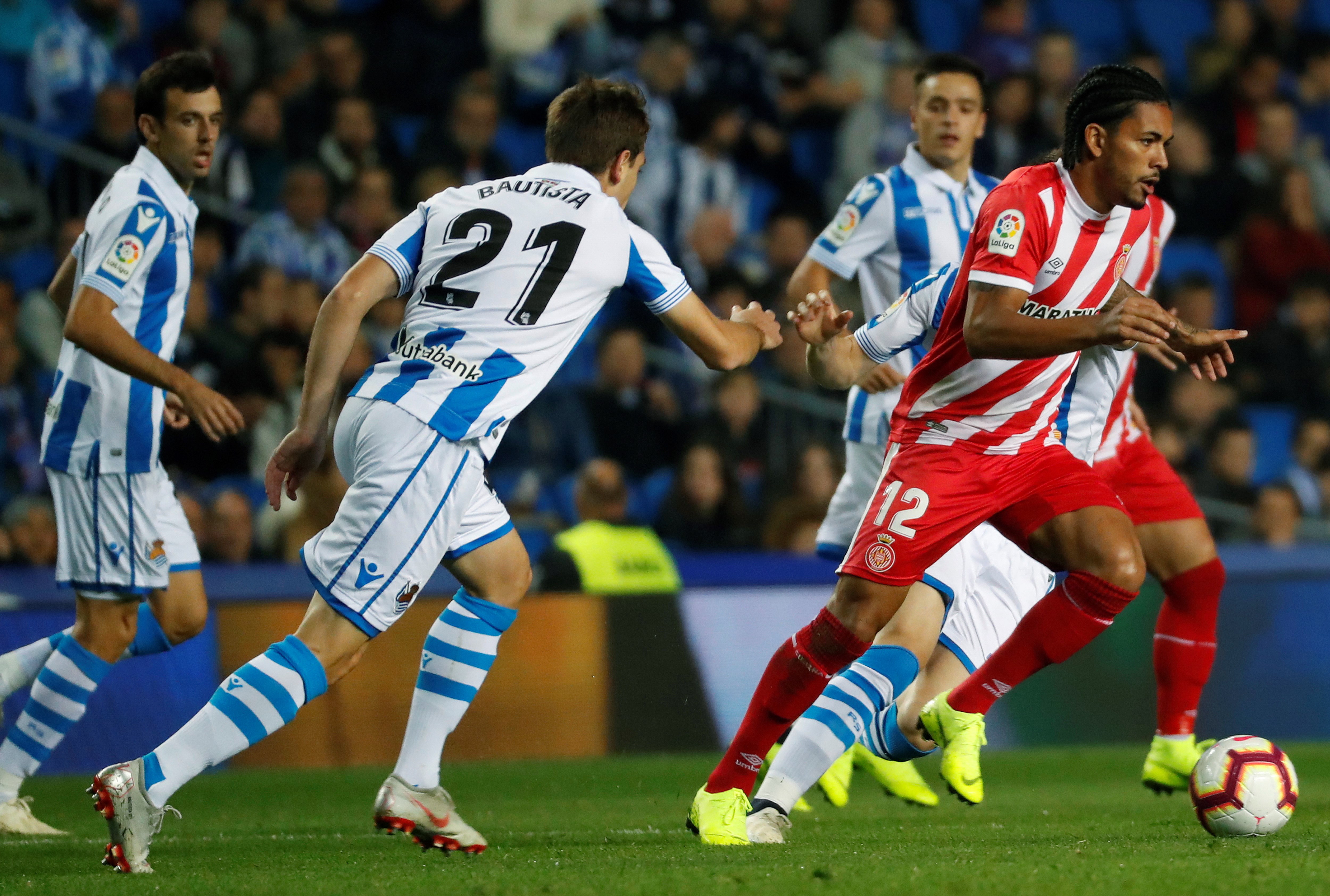 足球——西甲联赛:皇家社会战平赫罗纳