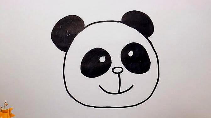 亲子绘画幼儿简笔画教程视频《可爱的大熊猫》