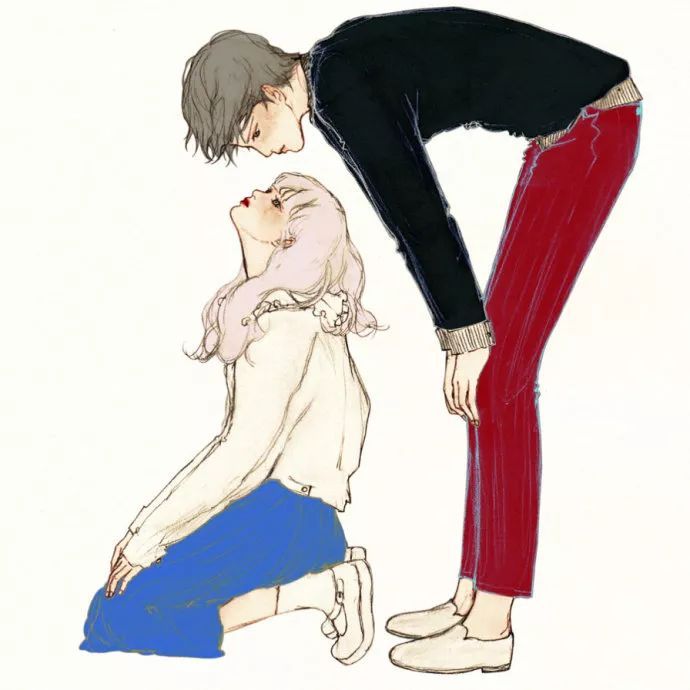 插画师眼里"少女的爱情"白t恤,粉帽衫,十六七岁青涩