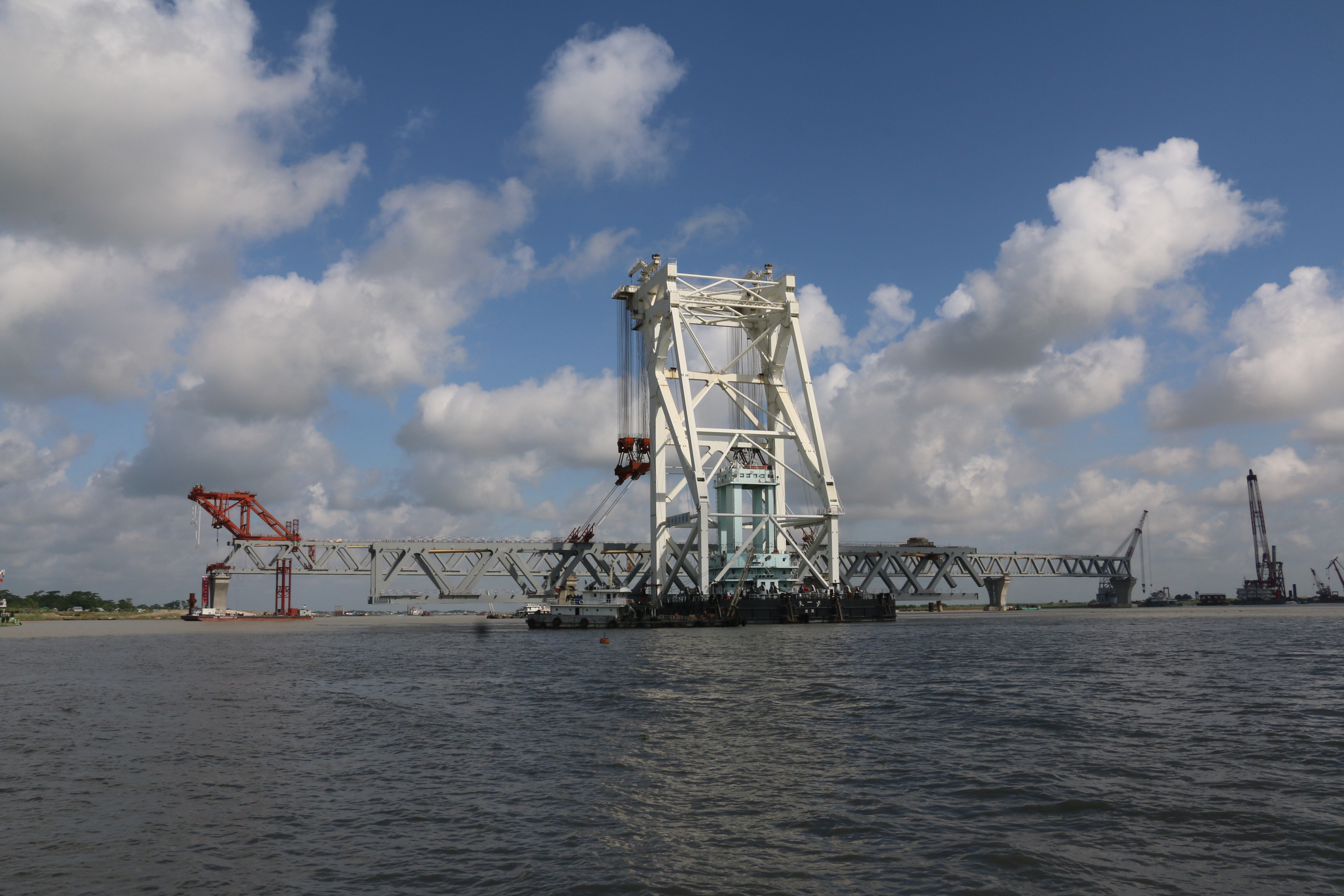 建设中的孟加拉国帕德玛大桥(1)