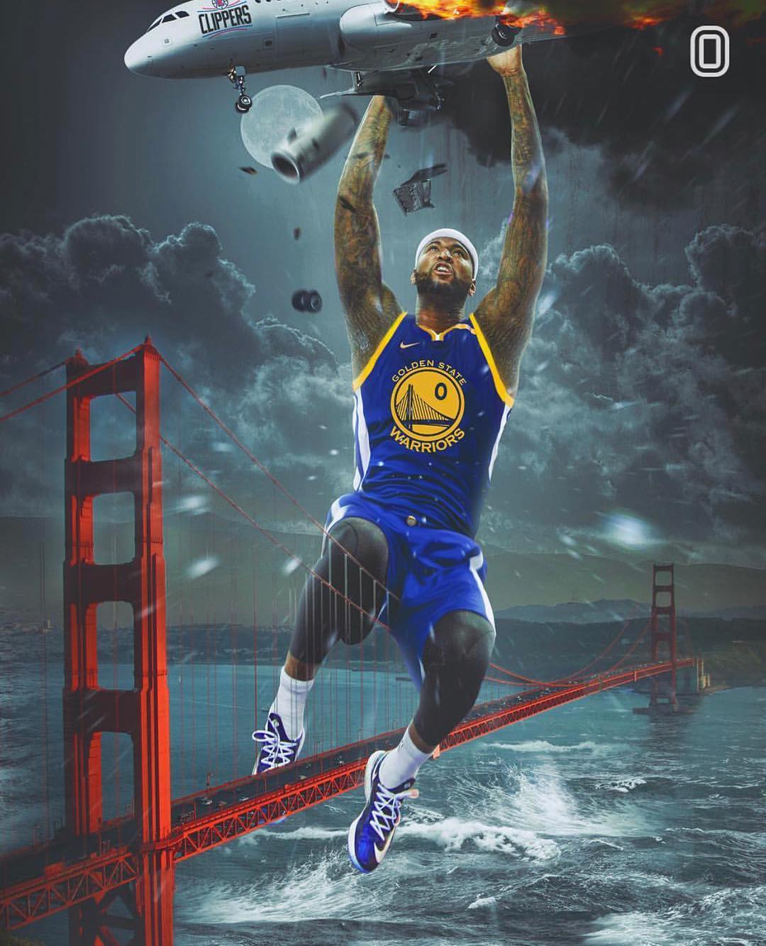 也有媒体将考辛斯的表现作成了如图的特效,考辛斯今天硬生生将快船