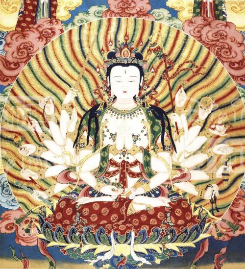 当年观世音菩萨领旨去东土寻取经人时,路过福陵山,猪八戒出来袭击菩萨