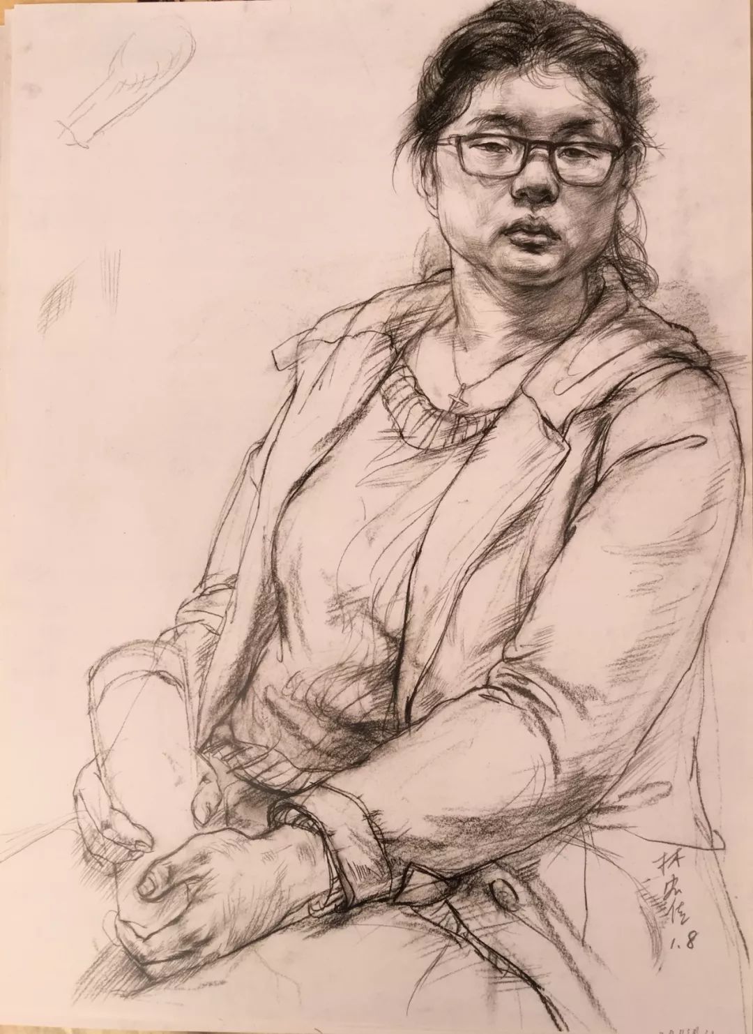 中国美院必考的素描半身像!