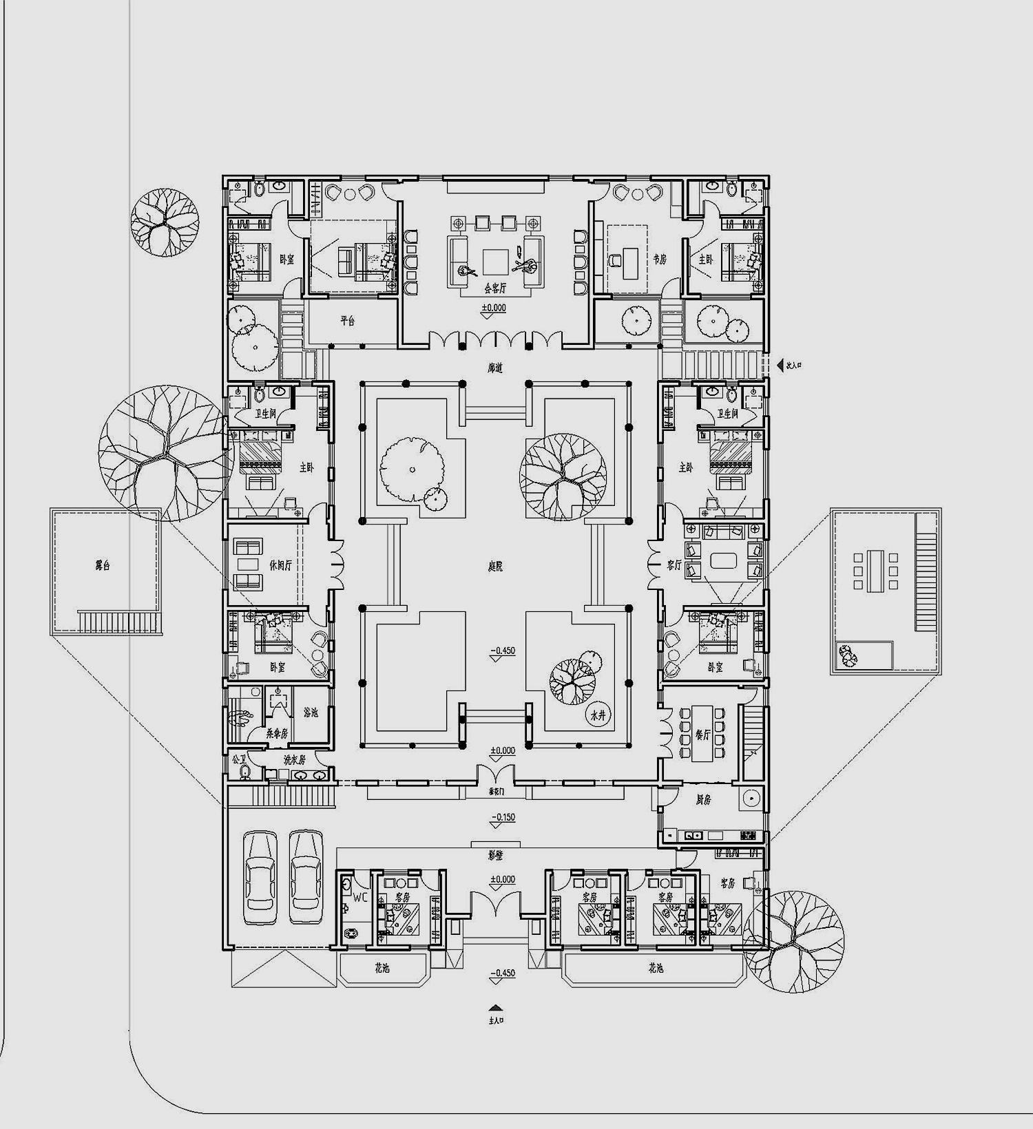 四合院设计:透着中庸之气的建筑实在太少,住在里面修身养性极好