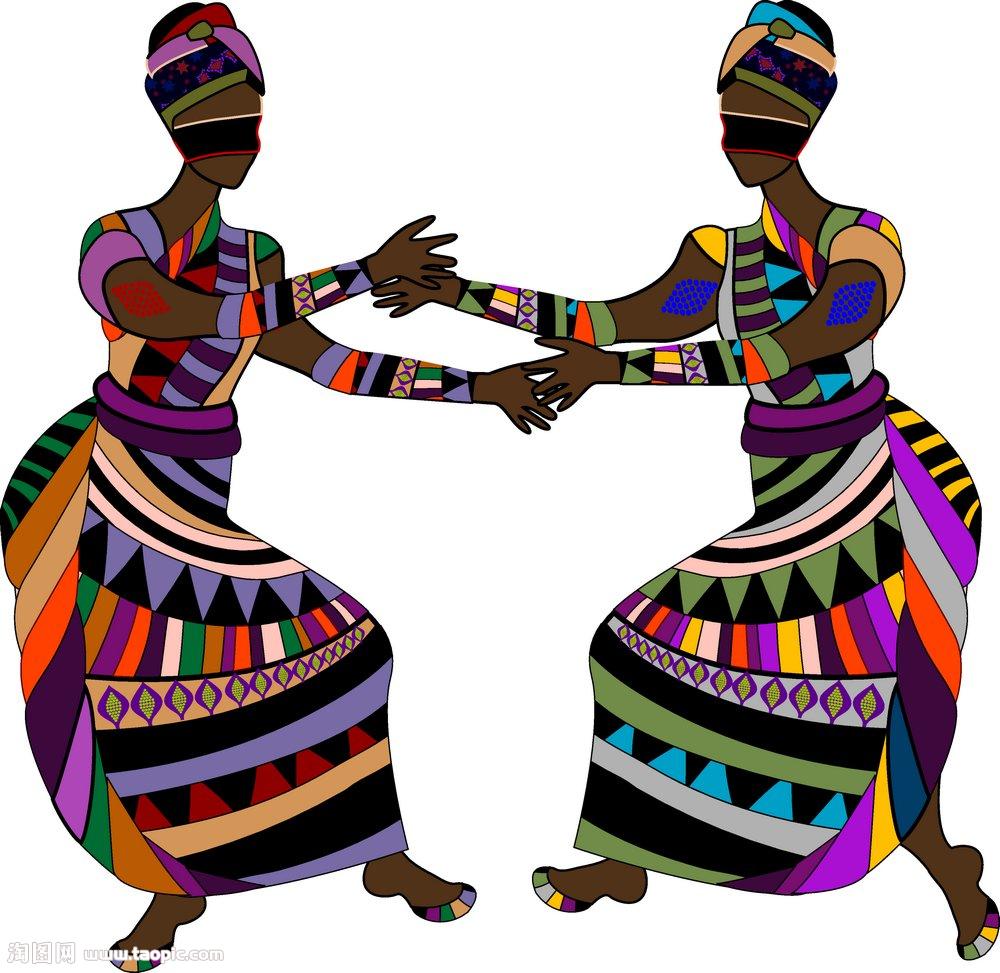 非洲大地的舞者儿童画图片