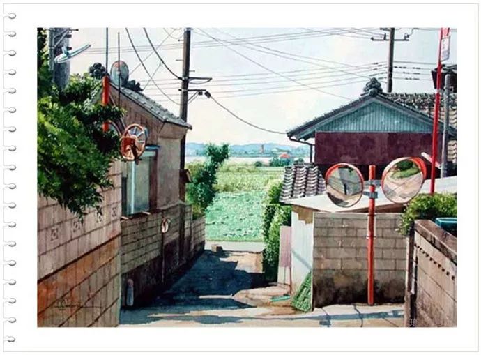 乡野风光 -- 日本画家田中己永水彩画 作品赏析
