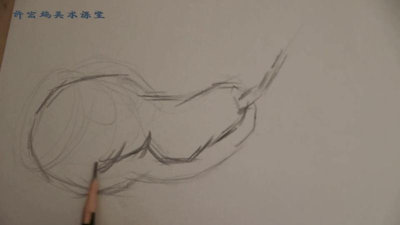素描静物茄子的绘画方法学会这些技巧与运用你也能画得很好