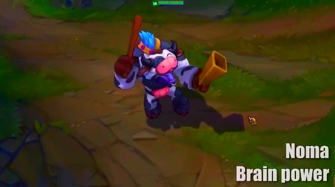 lol牛头鬼畜奶牛皮肤之无敌敲铜铃