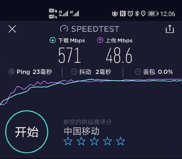 麒麟990 5g芯/支持双模5g 赵明晒荣耀v30 pro 5g网速 给力