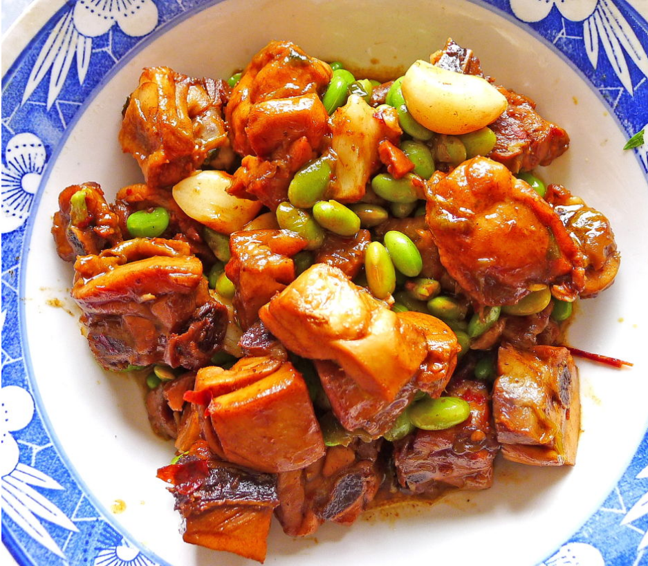 毛豆米烧鸡