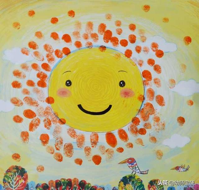 手指点画-亲亲太阳