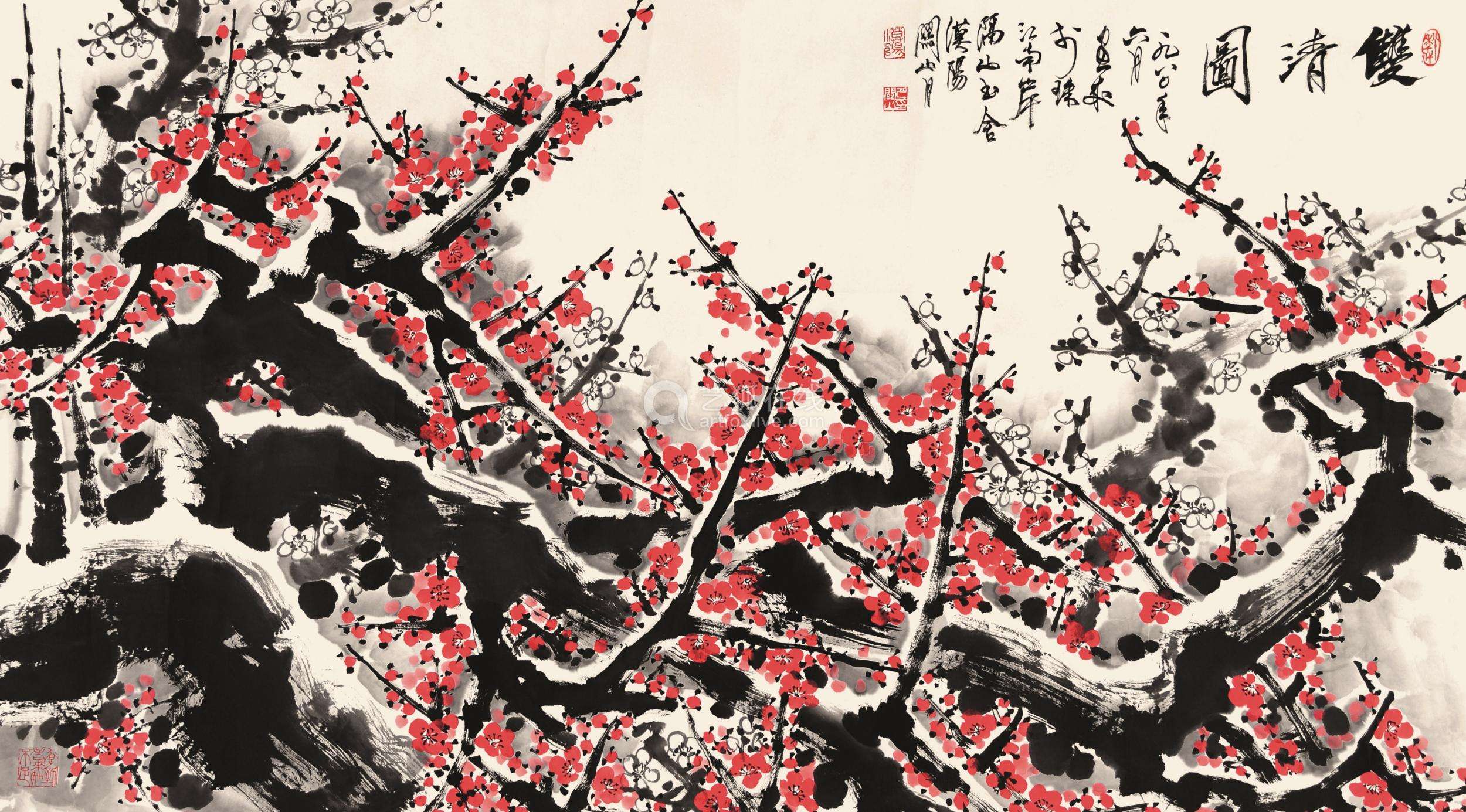 铁骨傲冰雪,幽香透国魂-关山月梅花