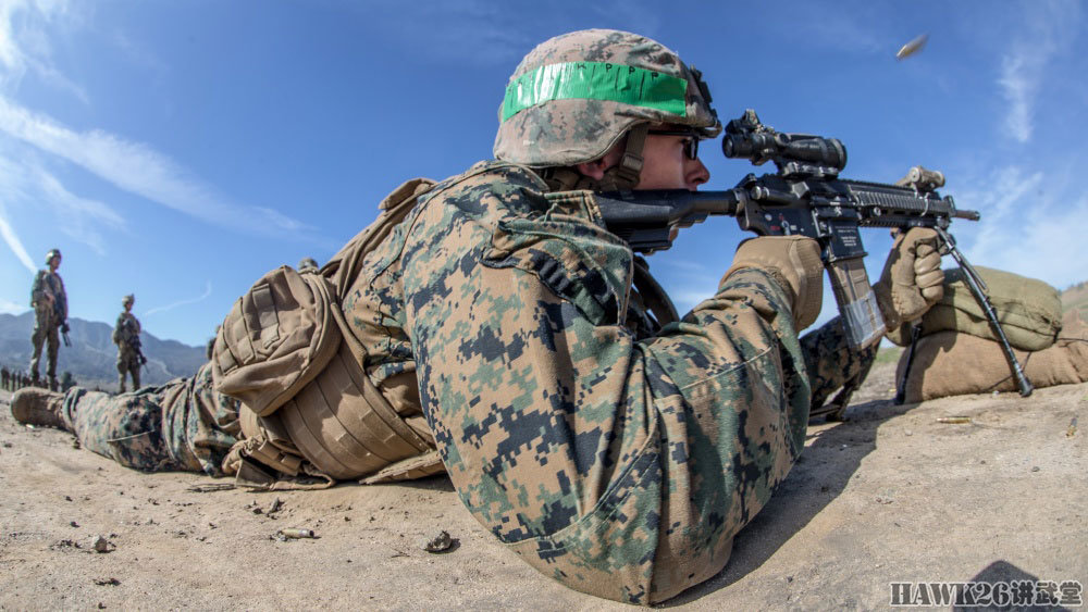 美国海军陆战队步兵训练营 学习掌握m27步枪 发挥hk416的威力