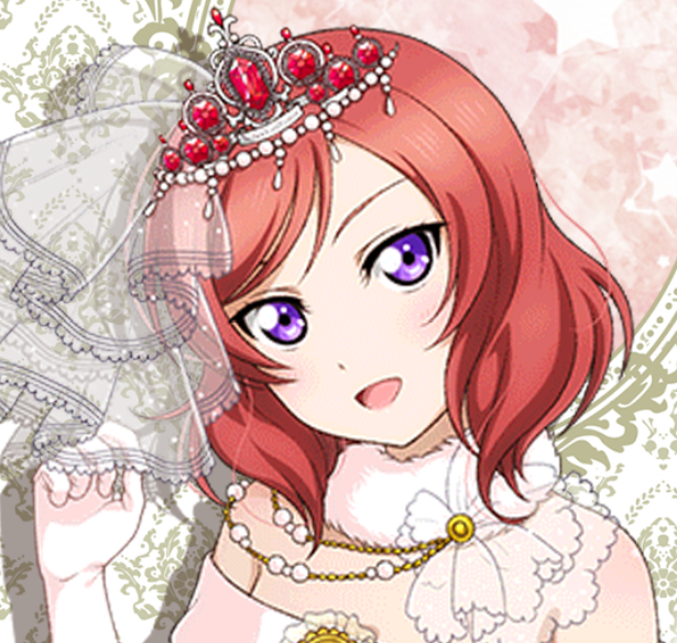 动漫大头贴:头戴皇冠,红发美少女气质十足,颇有王者风范.