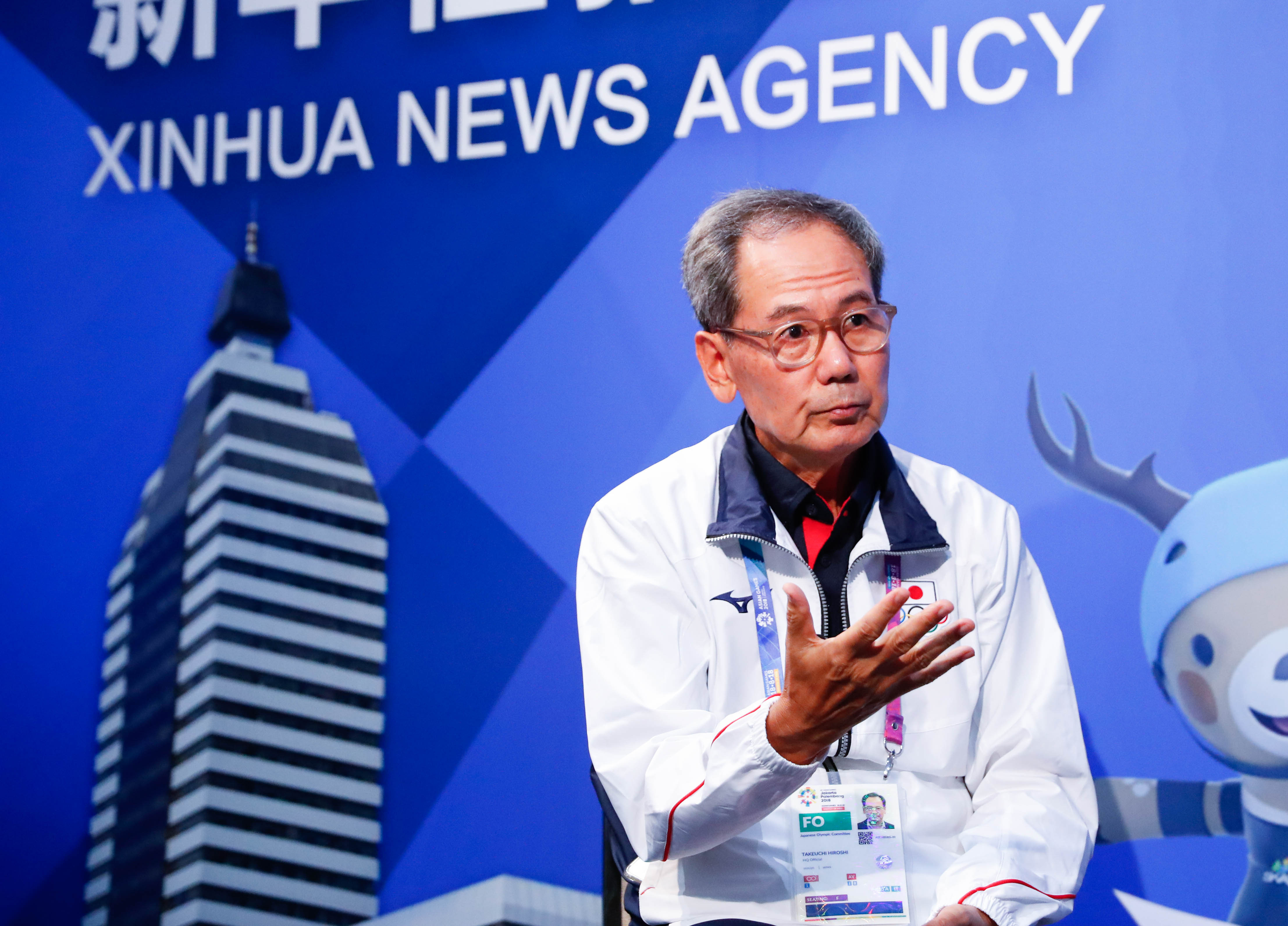 新华社记者专访日本奥委会新闻发言人竹内浩(1)
