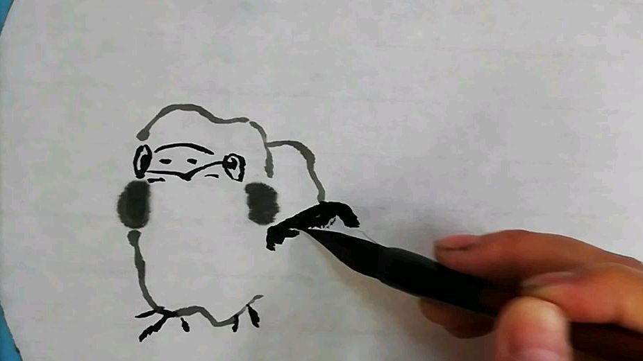 潘天寿的两只小鸡真可爱,夸张变形又有趣,一起来学习吧!