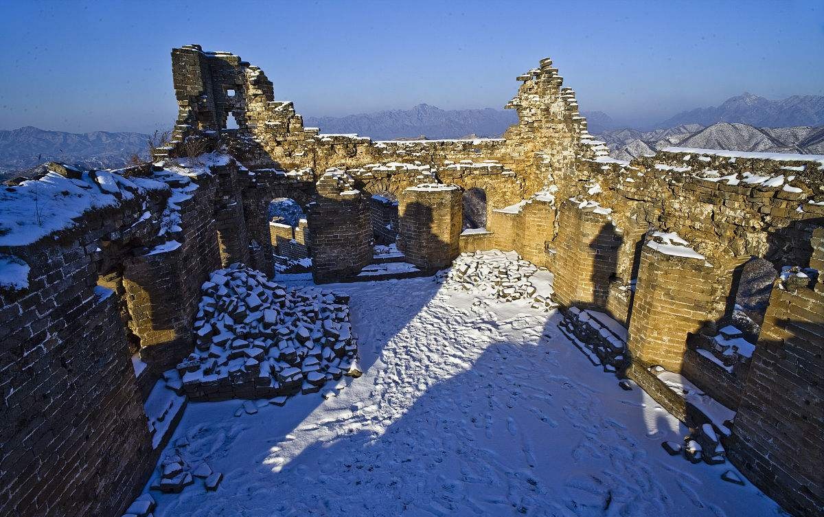 金山岭雪景,最美的长城,最美的遇见
