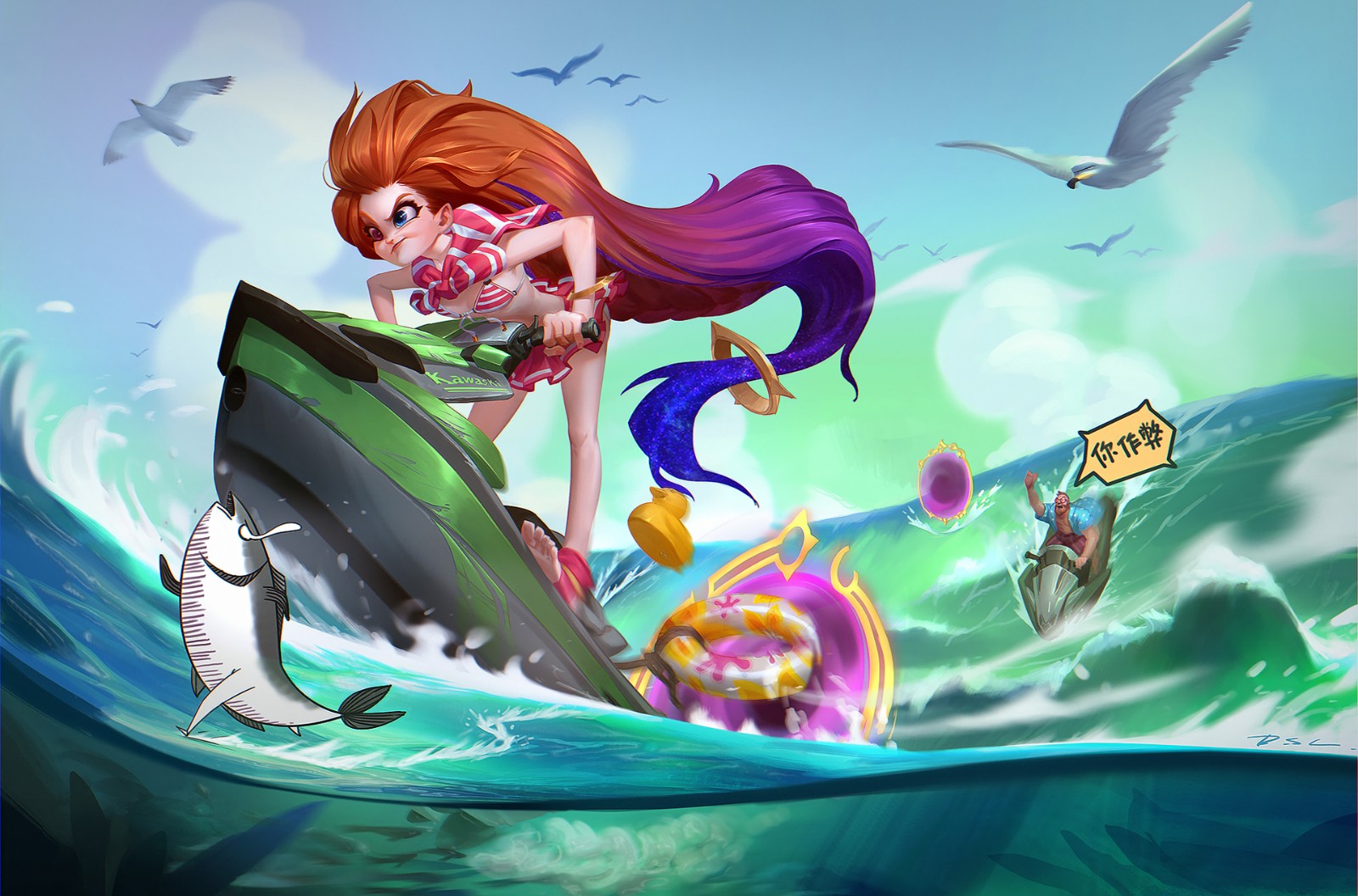 lol高清壁纸|泳装特别篇,俄洛伊也有出镜哦