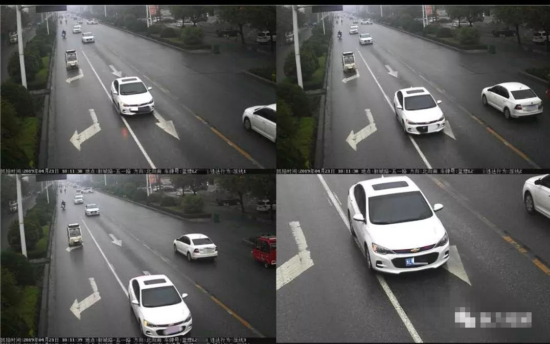 临颍:有车辆因为在路口压线被监控抓拍了