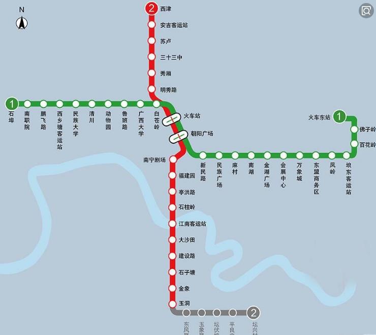 南宁三号地铁线路图图片
