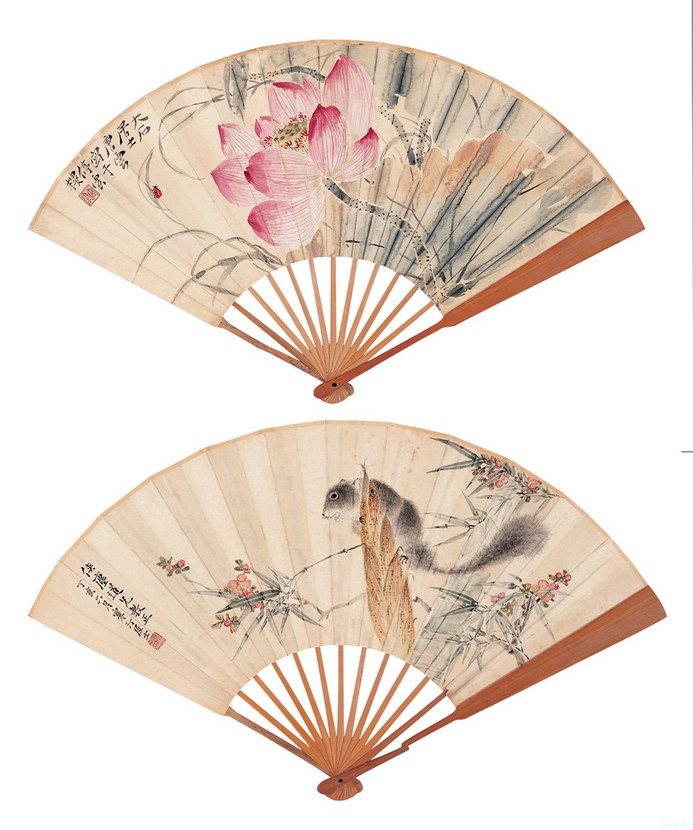 传世经典:动静自如绚烂多姿,江寒汀花鸟扇面画欣赏