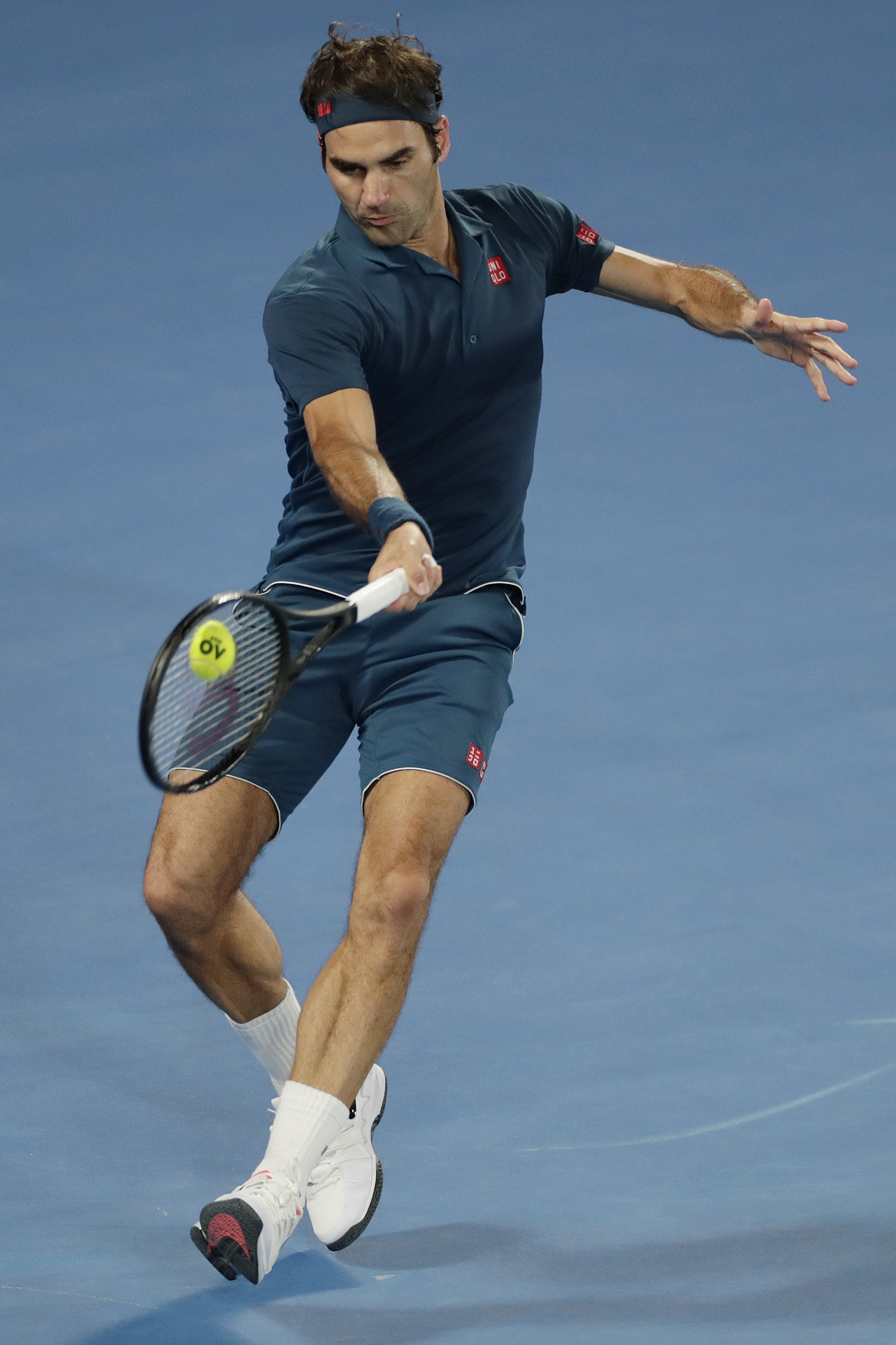 新华社照片,外代,2019年1月21日    (外代二线)网球——澳网:费德勒不