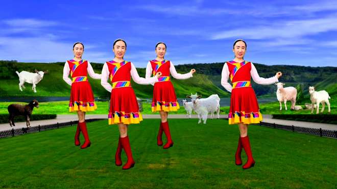 广场舞《美丽的牧羊姑娘》跳起欢快的藏族舞，真好看，令人陶醉