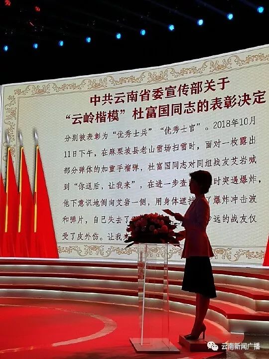 点赞!排雷英雄杜富国被授予"云岭楷模"荣誉称号