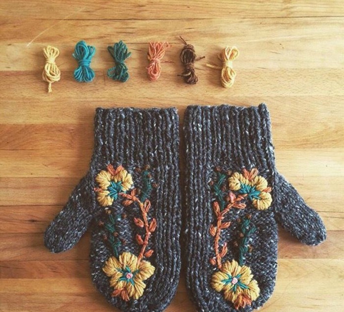 手工刺绣:45款温暖的毛线绣,针法简单,让我们的服饰变得更美丽