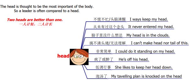 [图]michigan原创英语：与head相关的习语