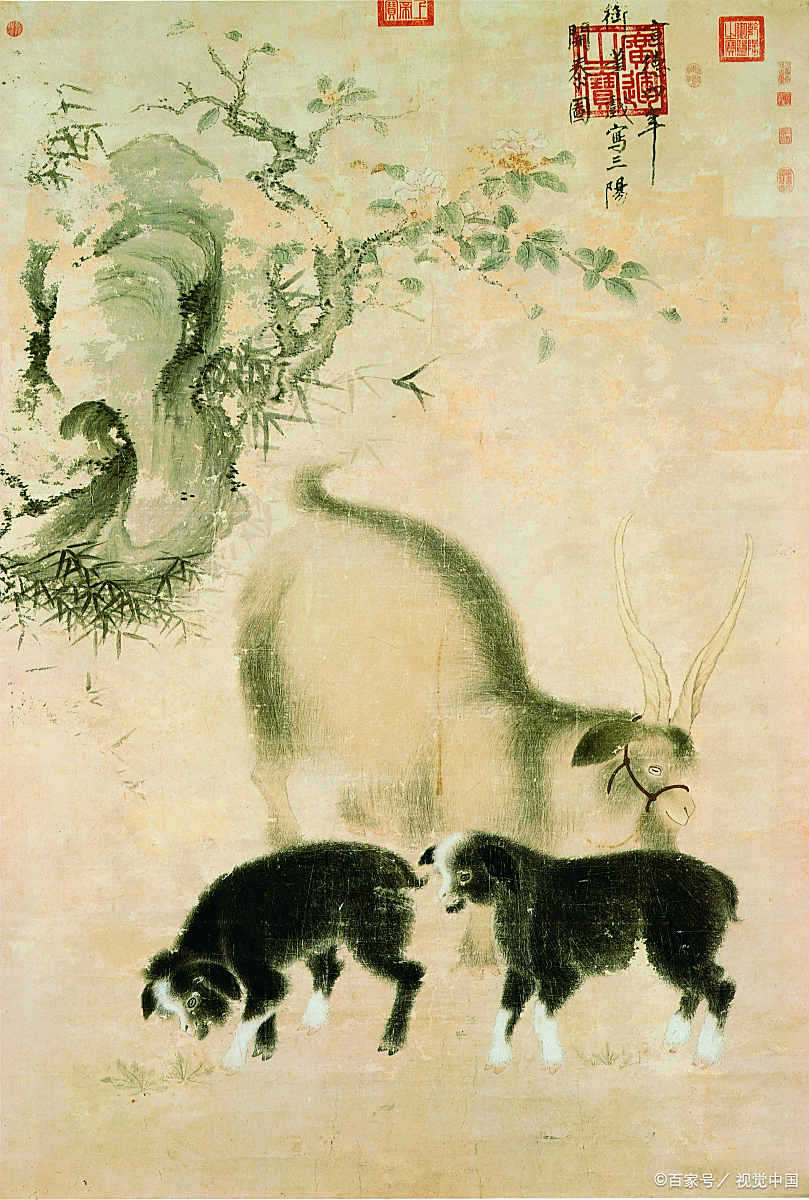 画家露湿寒梅香彻骨风摇疏竹影横窗摇是那个动物动物场景古画图片倪瓒